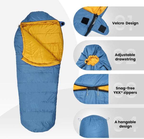 689b0c28385bda387c4c4212ee190bc30374b146bfc6f05168114.jpg OneTigris Bushcrafter’s Sleeping Bags, Mummy Sleeping Bag for Camping Hiking Backpacking, Survival Gear