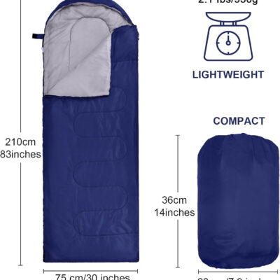 Macarrie 4 Pcs 0 Degree Camping Sleeping Bags Bulk for Adults 4 Season Warm Cold Weather Sleeping Bags with Compression Sack Lightweight Portable Waterproof for Backpacking Hiking Outdoor