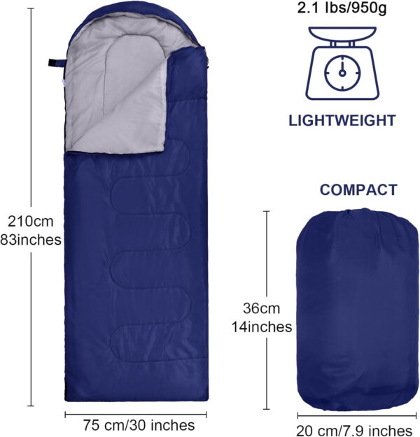 Macarrie 4 Pcs 0 Degree Camping Sleeping Bags Bulk for Adults 4 Season Warm Cold Weather Sleeping Bags with Compression Sack Lightweight Portable Waterproof for Backpacking Hiking Outdoor