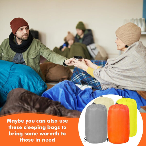 Macarrie 4 Pcs 0 Degree Camping Sleeping Bags Bulk for Adults 4 Season Warm Cold Weather Sleeping Bags with Compression Sack Lightweight Portable Waterproof for Backpacking Hiking Outdoor