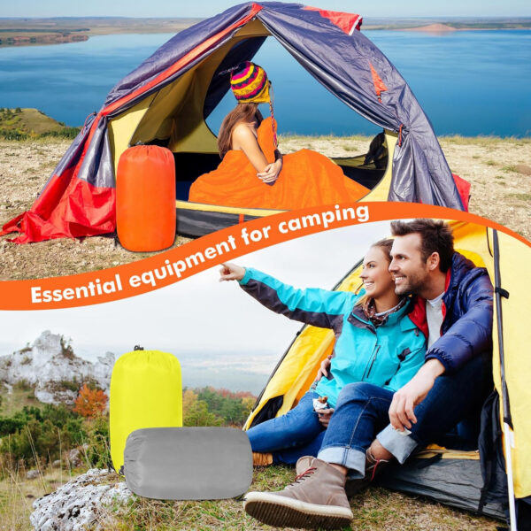 Macarrie 4 Pcs 0 Degree Camping Sleeping Bags Bulk for Adults 4 Season Warm Cold Weather Sleeping Bags with Compression Sack Lightweight Portable Waterproof for Backpacking Hiking Outdoor