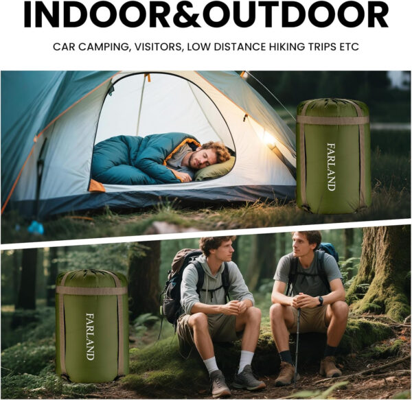 689b0d3e94ff5215ff42fe3845d03acb51f5a2882cf0bbf087b35.jpg FARLAND Sleeping Bags 30℉ for Adults Teens Kids with Compression Sack Portable and Lightweight for 3-4 Season Camping, Hiking,Waterproof, Backpacking and Outdoors