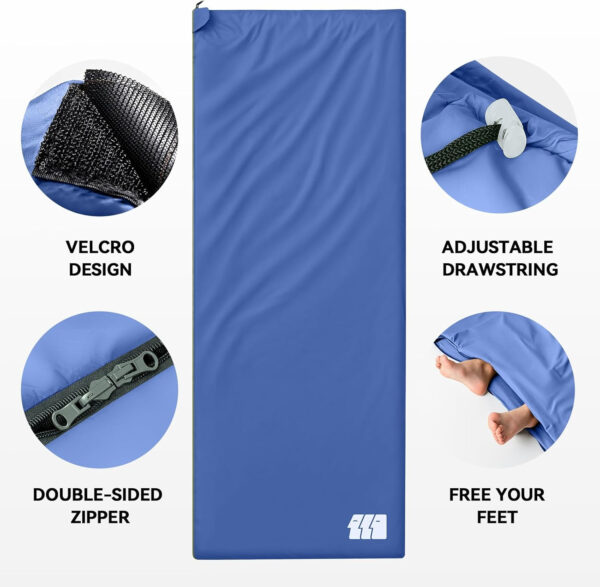 Ultralight Warm Weather Sleeping Bag - Portable, Waterproof, Compact Lightweight, Comfort with Compression Sack - Great for Outdoor Camping, Backpacking & Hiking