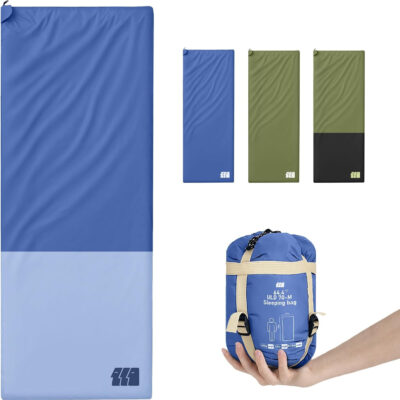 Ultralight Warm Weather Sleeping Bag - Portable, Waterproof, Compact Lightweight, Comfort with Compression Sack - Great for Outdoor Camping, Backpacking & Hiking