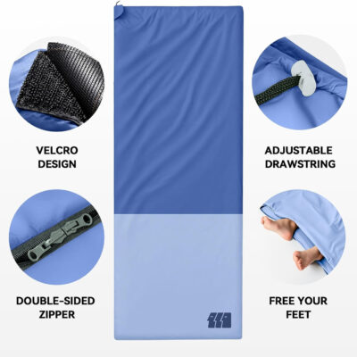 Ultralight Warm Weather Sleeping Bag - Portable, Waterproof, Compact Lightweight, Comfort with Compression Sack - Great for Outdoor Camping, Backpacking & Hiking