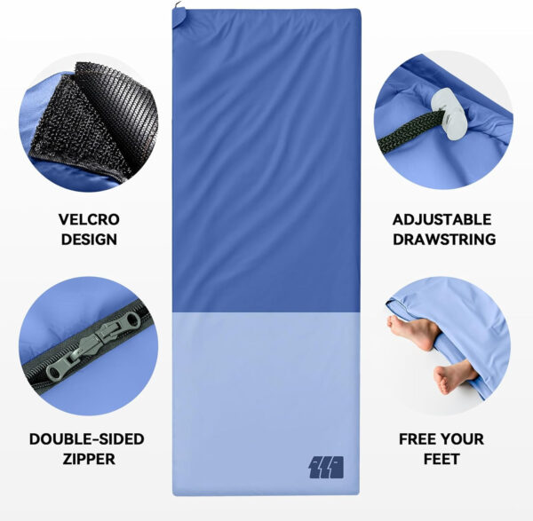 Ultralight Warm Weather Sleeping Bag - Portable, Waterproof, Compact Lightweight, Comfort with Compression Sack - Great for Outdoor Camping, Backpacking & Hiking