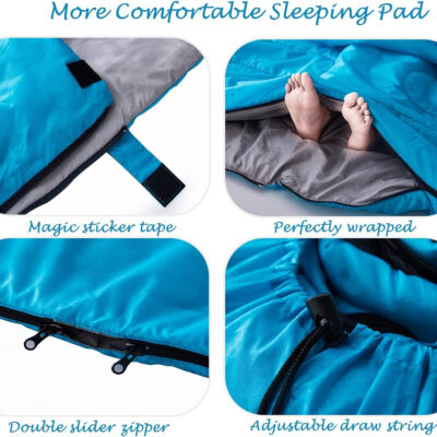 Tuphen Double Sleeping Bag, Sleeping Bag with 2 Pillows, Queen Size XL Bag for 2 People, Cold Warm Weather- 3 Seasons, Waterproof Adults for Camping, Backpacking or Hiking