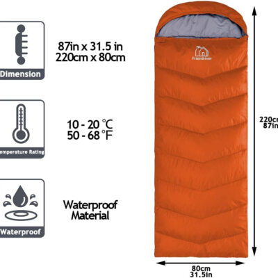 689b0e82cb258fd4b29e6197e873374d29266945a021a42ee9a28.jpg XL Size Upgraded Version of Camping Sleeping Bag 4 Seasons Warm and Cool, Lighter Weight, Adults and Children Can Use Waterproof Camping Bag, Travel and Outdoor Activities