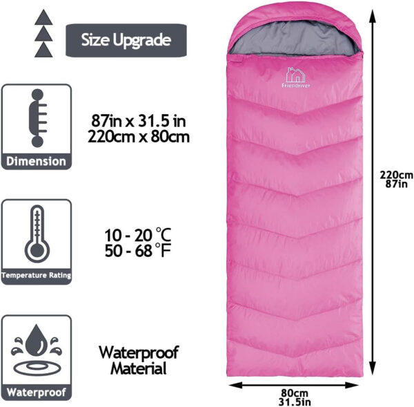 689b0e8b28e07f4ff5b51596e779841ccb7f849beef72e4d18622.jpg XL Size Upgraded Version of Camping Sleeping Bag 4 Seasons Warm and Cool, Lighter Weight, Adults and Children Can Use Waterproof Camping Bag, Travel and Outdoor Activities