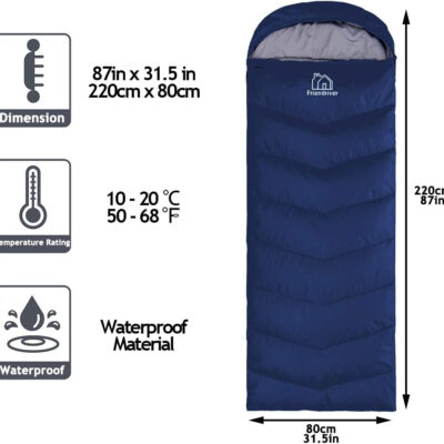 689b0e9e6ff2b70a835b0ef041116b67ce4aa8dab0ffd1f3cf1c2.jpg XL Size Upgraded Version of Camping Sleeping Bag 4 Seasons Warm and Cool, Lighter Weight, Adults and Children Can Use Waterproof Camping Bag, Travel and Outdoor Activities