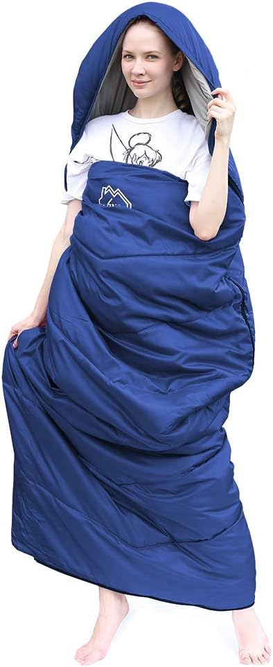 689b0ea28315295a70c217df79d06054377d46af0a08bb93da8ff.jpg XL Size Upgraded Version of Camping Sleeping Bag 4 Seasons Warm and Cool, Lighter Weight, Adults and Children Can Use Waterproof Camping Bag, Travel and Outdoor Activities