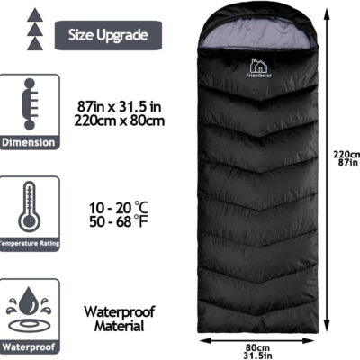 689b0eaf6c9545ab54aa19e07591fc2db683c02bbb3aff3ac5dfd.jpg XL Size Upgraded Version of Camping Sleeping Bag 4 Seasons Warm and Cool, Lighter Weight, Adults and Children Can Use Waterproof Camping Bag, Travel and Outdoor Activities