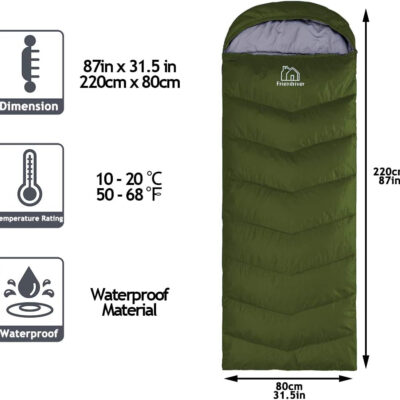 689b0eb80961b54cd9f0deefd851492e3aaa86f3f58d74cf90260.jpg XL Size Upgraded Version of Camping Sleeping Bag 4 Seasons Warm and Cool, Lighter Weight, Adults and Children Can Use Waterproof Camping Bag, Travel and Outdoor Activities