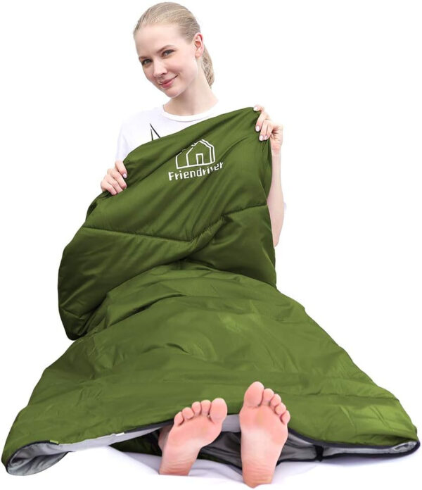 689b0ebd6381d7e122071b53451c925e064e7482eb2f5bedb2d14.jpg XL Size Upgraded Version of Camping Sleeping Bag 4 Seasons Warm and Cool, Lighter Weight, Adults and Children Can Use Waterproof Camping Bag, Travel and Outdoor Activities