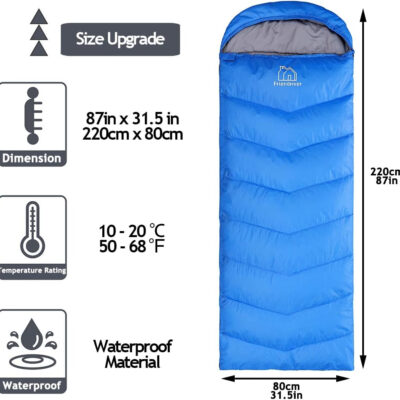 689b0ec8b5d8d42f62619a9f1291edc4402315c35946ebeff4c09.jpg XL Size Upgraded Version of Camping Sleeping Bag 4 Seasons Warm and Cool, Lighter Weight, Adults and Children Can Use Waterproof Camping Bag, Travel and Outdoor Activities