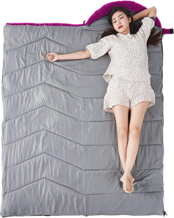 689b0f6f89678d3f30de9c4a96ff3fd724bfdbecdbf23fb803284.jpg Sleeping Bag 4 Seasons Adults & Kids for Camping Hiking Trips Warm Cool Weather,Lightweight and Waterproof with Compression Bag,Indoors Outdoors Activities