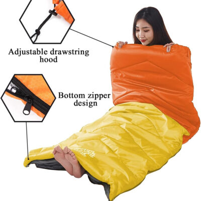 689b0f75e6c34bfefd7a931c10983900613267d268d63194760ff.jpg Sleeping Bag 4 Seasons Adults & Kids for Camping Hiking Trips Warm Cool Weather,Lightweight and Waterproof with Compression Bag,Indoors Outdoors Activities