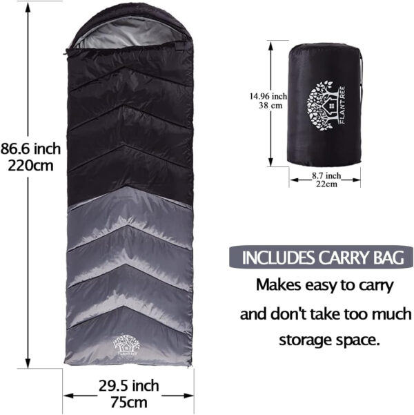 689b0f7eb9b4a911562a6e3e01392311f82a44e7c4e3b76b4fc3e.jpg Sleeping Bag 4 Seasons Adults & Kids for Camping Hiking Trips Warm Cool Weather,Lightweight and Waterproof with Compression Bag,Indoors Outdoors Activities