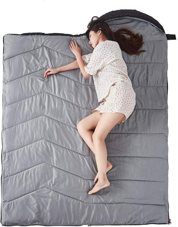 689b0f84101b93f1ecfb075b22b225de912ec8adaffcbf41d5a6e.jpg Sleeping Bag 4 Seasons Adults & Kids for Camping Hiking Trips Warm Cool Weather,Lightweight and Waterproof with Compression Bag,Indoors Outdoors Activities
