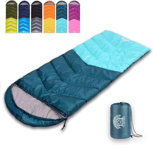 689b0f855fa485c211ddf6f587f7c995e14e162c2cbe202a1ff03.jpg Sleeping Bag 4 Seasons Adults & Kids for Camping Hiking Trips Warm Cool Weather,Lightweight and Waterproof with Compression Bag,Indoors Outdoors Activities
