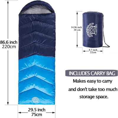 689b0f8ee548544ffcd812591493b624da68282afb32eca6530ae.jpg Sleeping Bag 4 Seasons Adults & Kids for Camping Hiking Trips Warm Cool Weather,Lightweight and Waterproof with Compression Bag,Indoors Outdoors Activities