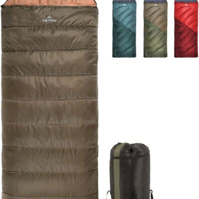 Teton Celsius Regular, -25F, 20F, 0F Degree Sleeping Bags, All Weather Bag for Adults and Kids, Camping Made Easy and Warm, Travel Sack Included