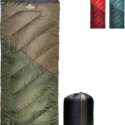 Teton Celsius Regular, -25F, 20F, 0F Degree Sleeping Bags, All Weather Bag for Adults and Kids, Camping Made Easy and Warm, Travel Sack Included