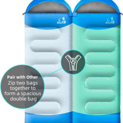 Sleeping Bags for Adults Kids - 3 Season Cold&Warm Weather Waterproof Camping Sleeping Bags - Lightweight Sleeping Bags for Camping Hiking Outdoor Travel