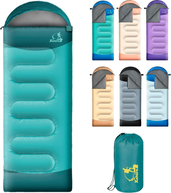 Sleeping Bags for Adults Kids - 3 Season Cold&Warm Weather Waterproof Camping Sleeping Bags - Lightweight Sleeping Bags for Camping Hiking Outdoor Travel