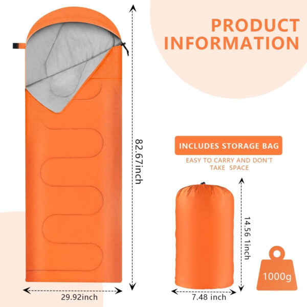 OBTANIM Sleeping Bags Portable Waterproof Camping Sleeping Bag for Adults Kids 4 Seasons Cold Weather or Warm Backpacking Hiking Mountaineering Indoor Outdoor Use