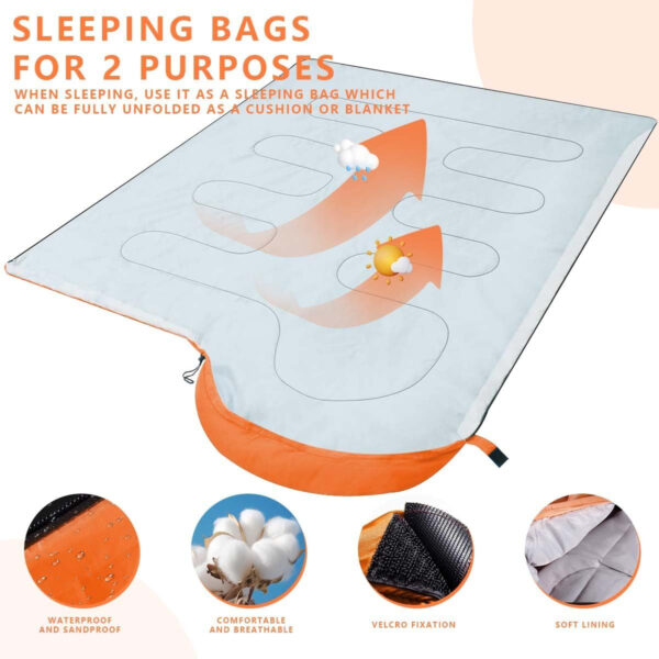 OBTANIM Sleeping Bags Portable Waterproof Camping Sleeping Bag for Adults Kids 4 Seasons Cold Weather or Warm Backpacking Hiking Mountaineering Indoor Outdoor Use