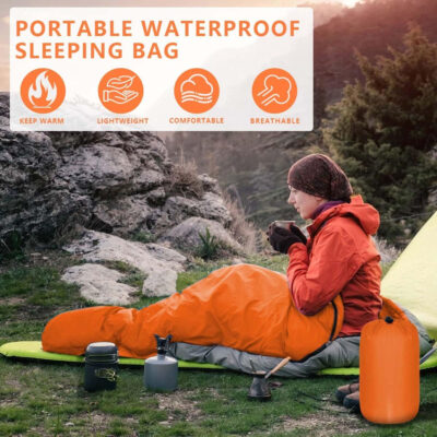 OBTANIM Sleeping Bags Portable Waterproof Camping Sleeping Bag for Adults Kids 4 Seasons Cold Weather or Warm Backpacking Hiking Mountaineering Indoor Outdoor Use