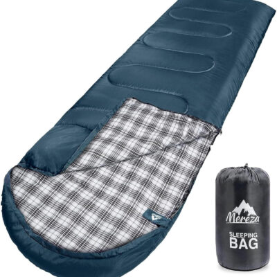 689b11db8fb7c4d7581b8bfed6b49946e04fd9cfad5795674c889.jpg MEREZA Flannel Sleeping Bag for Adults XL, Large Wide Sleeping Bags for Camping Mens Warm Cotton Sleeping Bag 4 Season Warm & Cool Weather