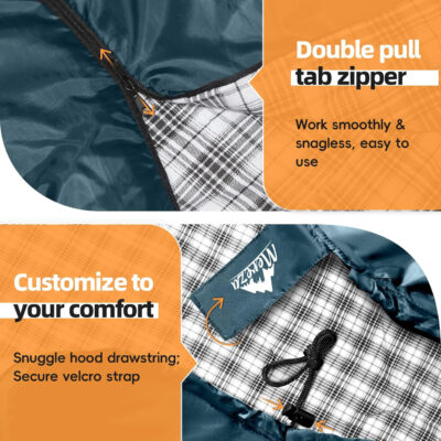 689b11e38cc983c603042d4bd9a332a59cc9f546fbb4e0d6a1666.jpg MEREZA Flannel Sleeping Bag for Adults XL, Large Wide Sleeping Bags for Camping Mens Warm Cotton Sleeping Bag 4 Season Warm & Cool Weather