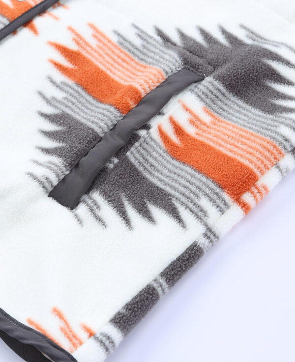 SELINK Womens Fleece Jacket Western Aztec Print Long Sleeve Snap Button Down Shacket Jackets with Pockets