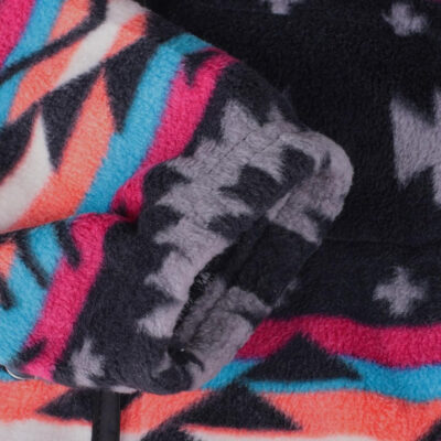 SELINK Womens Fleece Jacket Western Aztec Print Long Sleeve Snap Button Down Shacket Jackets with Pockets