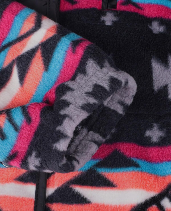 SELINK Womens Fleece Jacket Western Aztec Print Long Sleeve Snap Button Down Shacket Jackets with Pockets