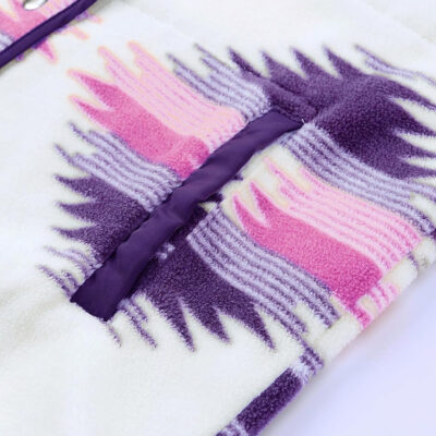 SELINK Womens Fleece Jacket Western Aztec Print Long Sleeve Snap Button Down Shacket Jackets with Pockets