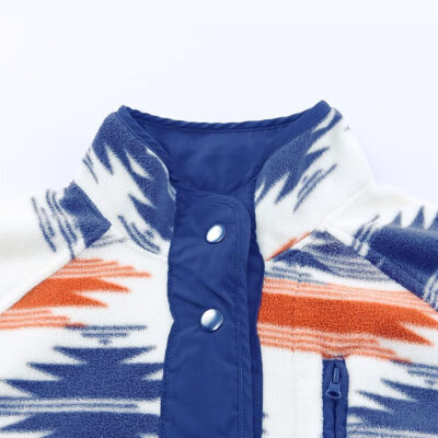 SELINK Womens Fleece Jacket Western Aztec Print Long Sleeve Snap Button Down Shacket Jackets with Pockets