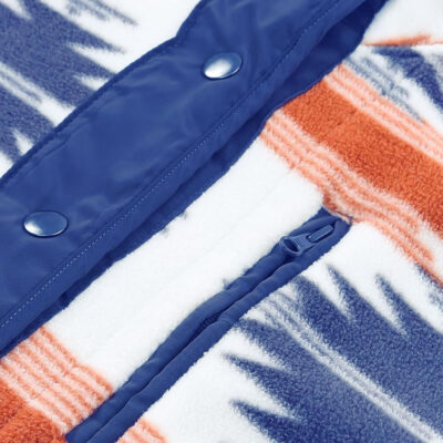 SELINK Womens Fleece Jacket Western Aztec Print Long Sleeve Snap Button Down Shacket Jackets with Pockets