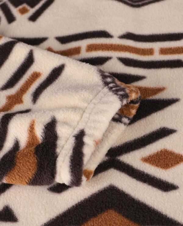 SELINK Womens Fleece Jacket Western Aztec Print Long Sleeve Snap Button Down Shacket Jackets with Pockets