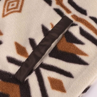 SELINK Womens Fleece Jacket Western Aztec Print Long Sleeve Snap Button Down Shacket Jackets with Pockets