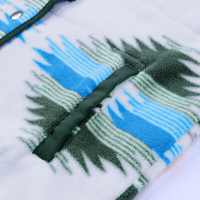 SELINK Womens Fleece Jacket Western Aztec Print Long Sleeve Snap Button Down Shacket Jackets with Pockets