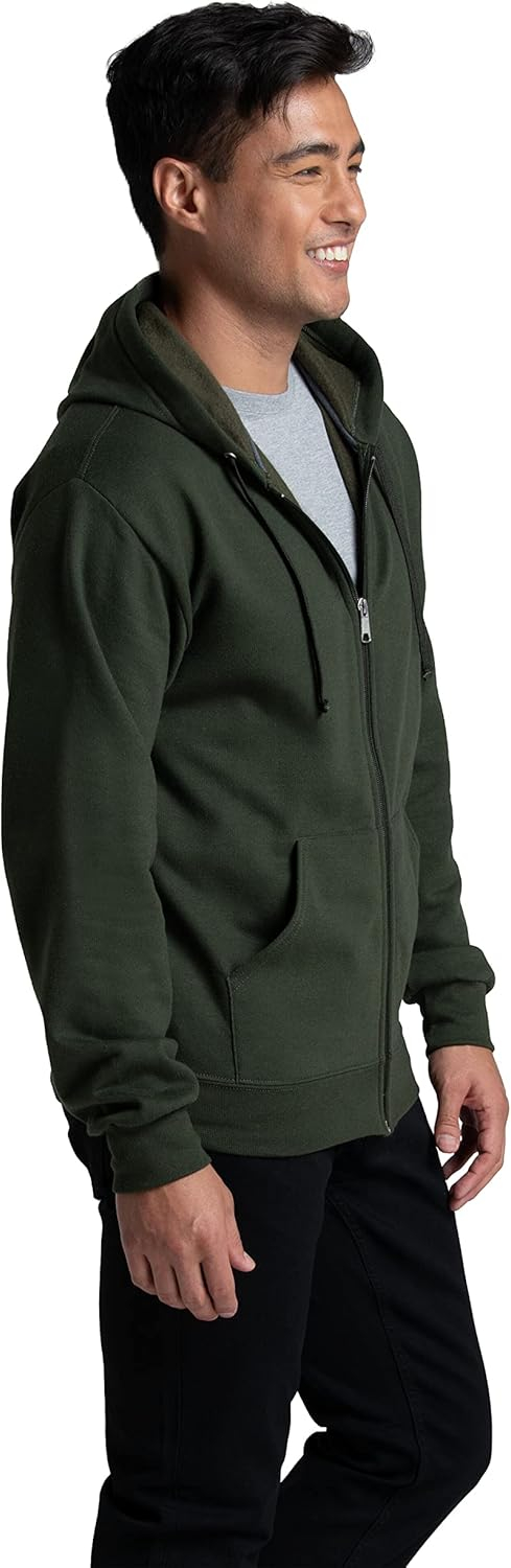 Fruit of the Loom Eversoft Fleece Full Zip Hoodie Sweatshirt
