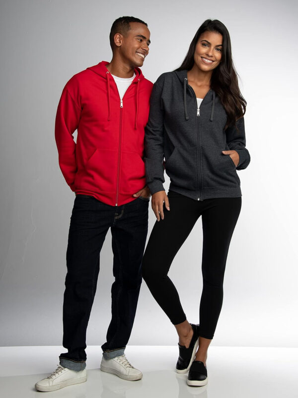 Fruit of the Loom Eversoft Fleece Full Zip Hoodie Sweatshirt