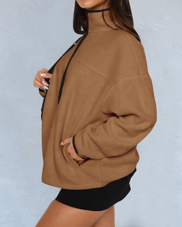 689b16922fa78b1034e040c94490761f588cbcb5cc7789c368e18.jpg BTFBM Women's Fleece Jackets Fall Winter Clothes 2025 Stand Collar Outwear Jacket Zip Up Casual Fuzzy Coats Pockets