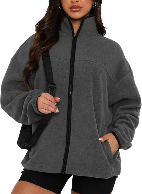 689b16a6067ab22903b446173d4eeb52a01cb4662ff092b224bd1.jpg BTFBM Women's Fleece Jackets Fall Winter Clothes 2025 Stand Collar Outwear Jacket Zip Up Casual Fuzzy Coats Pockets