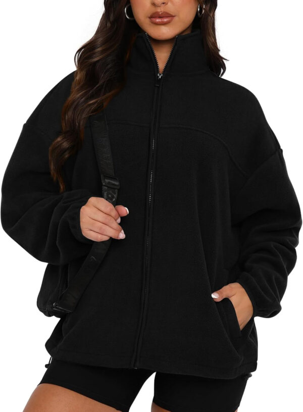 689b16cb752a609fc338394980c7a6381df3656685ddd6256e4da.jpg BTFBM Women's Fleece Jackets Fall Winter Clothes 2025 Stand Collar Outwear Jacket Zip Up Casual Fuzzy Coats Pockets