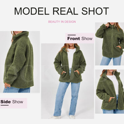 689b1748bb356725986629fef7ced085553da297ebe534613ed3f.jpg Dokotoo Womens Winter Trendy Full Zipper Fleece Jackets Long Sleeve Relaxed Warm Teddy Coats with Pockets