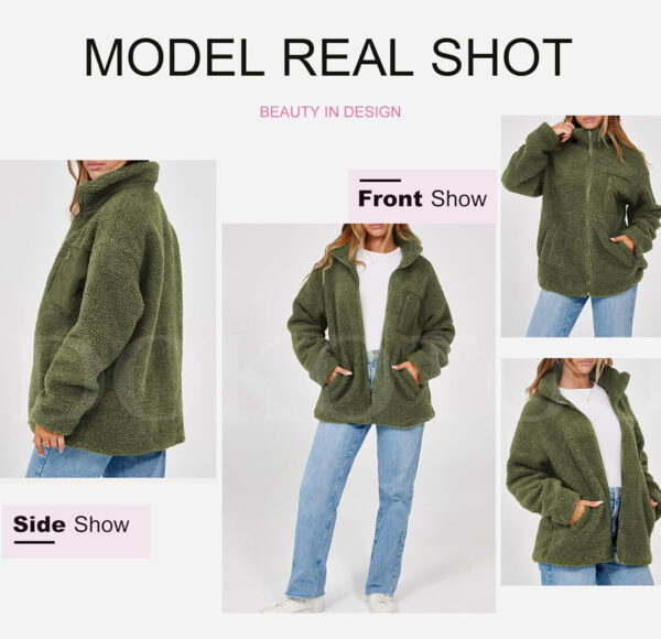 689b1748bb356725986629fef7ced085553da297ebe534613ed3f.jpg Dokotoo Womens Winter Trendy Full Zipper Fleece Jackets Long Sleeve Relaxed Warm Teddy Coats with Pockets
